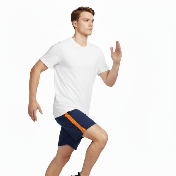 Nike Dri-Fit Men’s Shorts Blue Orange Gym Athletic Workout (Small) Runni… - Picture 6 of 11